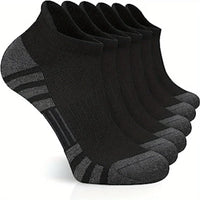 6 Pairs of Breathable Ankle Socks - ActiveRun-Black-State of Style