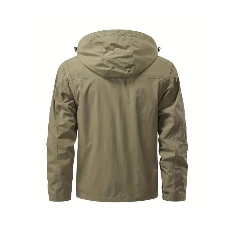 Men's transitional jacket water-repellent with removable hood - Leif