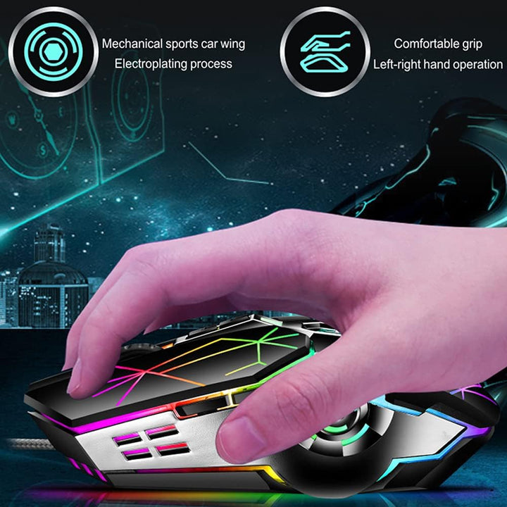 87-Key Mechanical Gaming Keyboard RGB Backlit Blue Switch