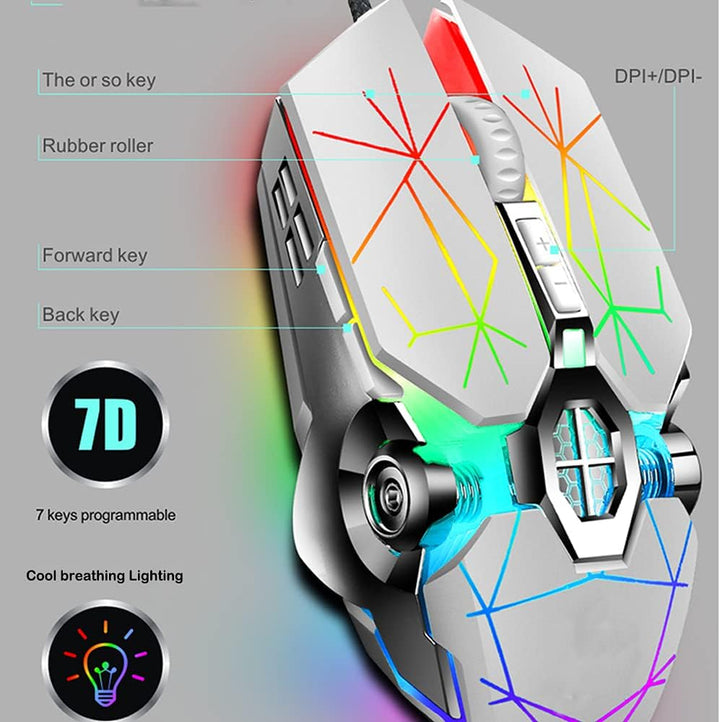 87-Key Mechanical Gaming Keyboard RGB Backlit Blue Switch