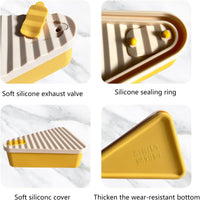 Reusable Pizza Storage Container with 2 Trays – SliceSafe (1+1 FREE)