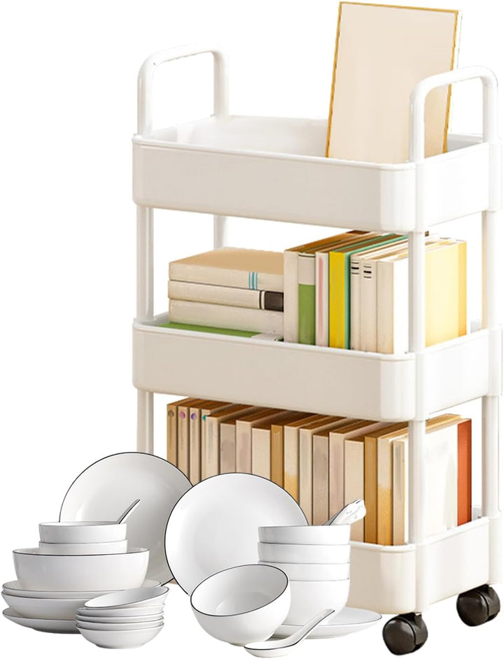 Rolling Utility Cart with Wheels & Handle – Veyora