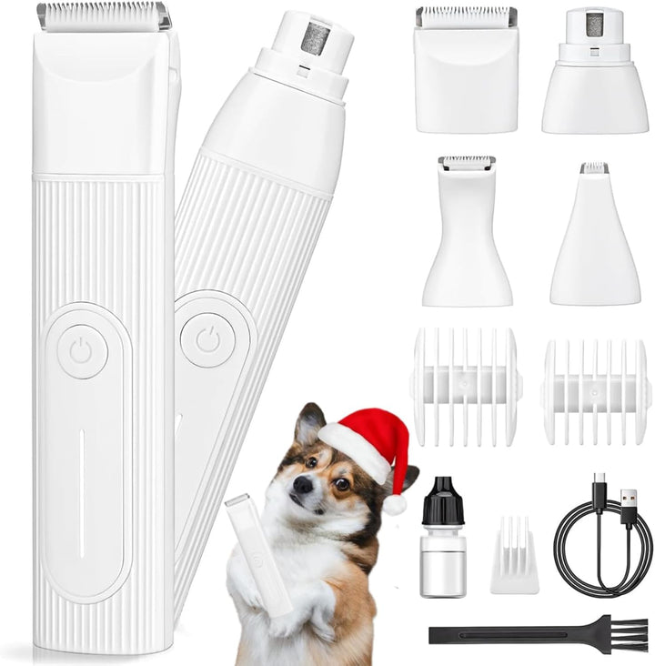4-in-1 Cordless Pet Grooming Clippers with Nail Grinder – Velporo