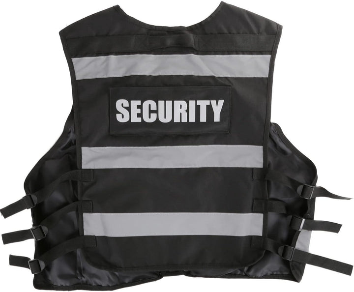 Adjustable Hi-Vis Security Vest with Reflective Tape M–XL