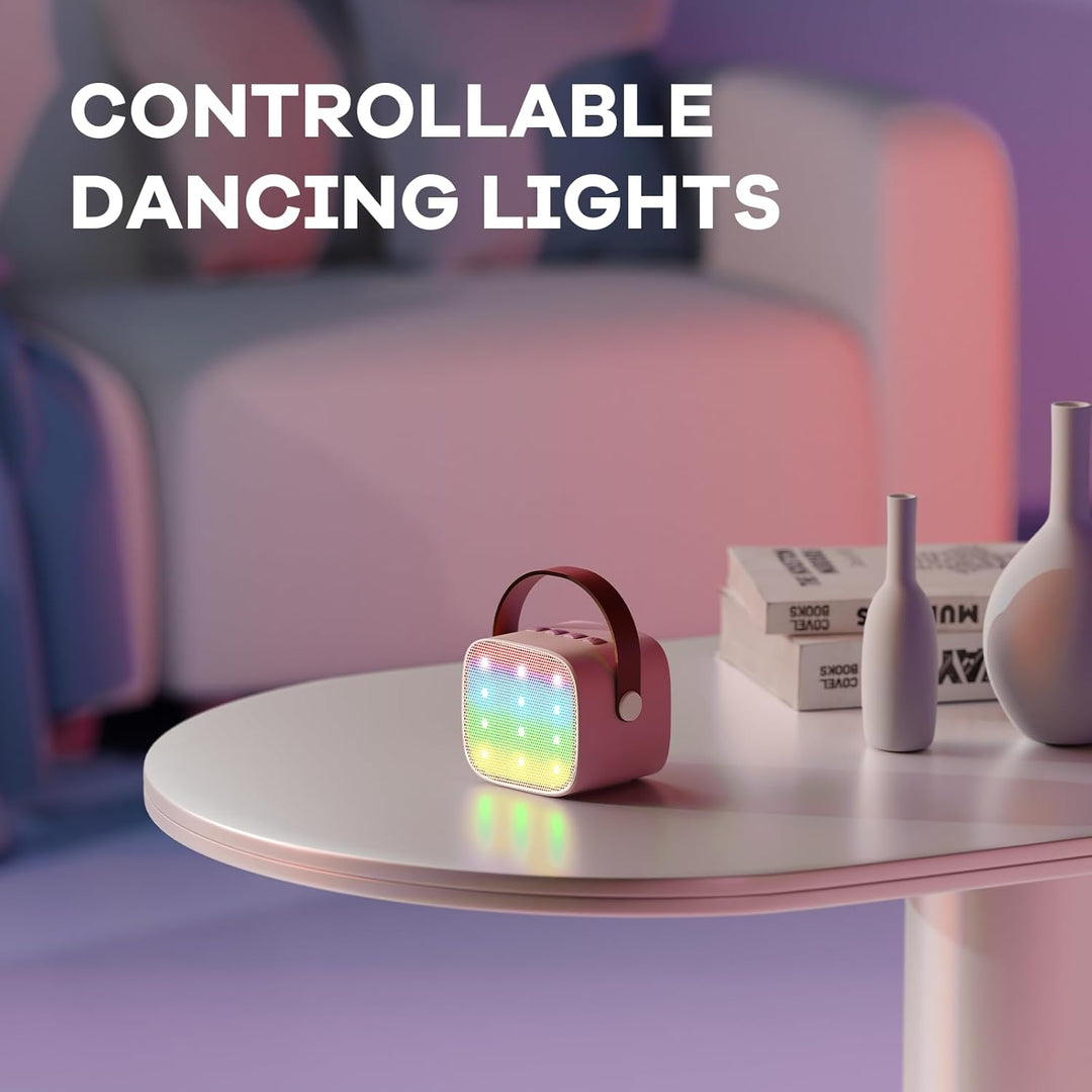 Portable Mini Karaoke Machine with Bluetooth Speaker & 2 Wireless Mics – Veylo