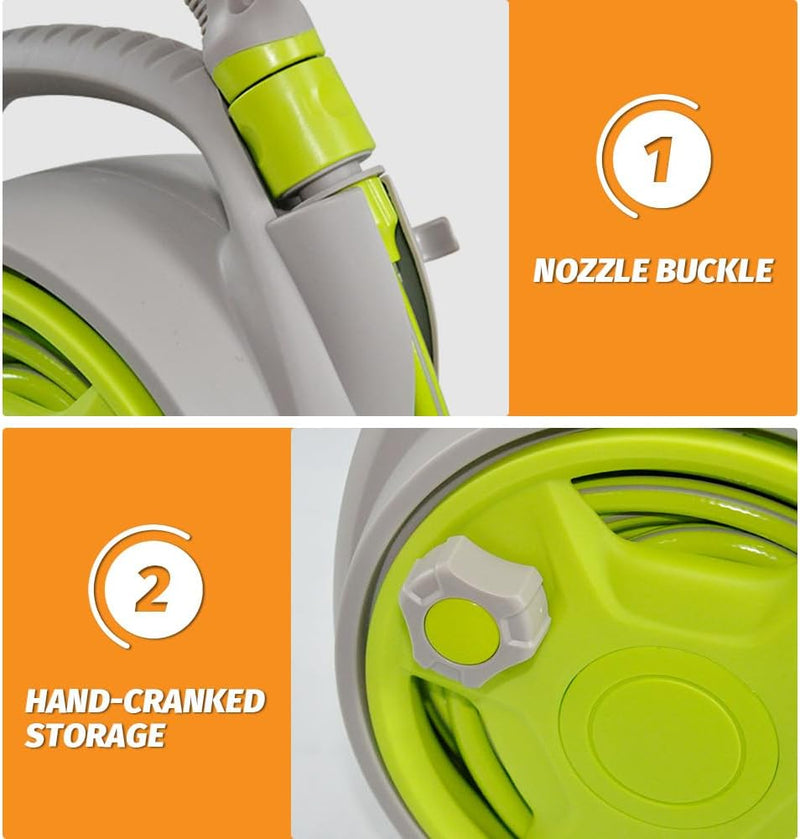 Compact Garden Hose Reel Set with 15m Pipe – Corvina