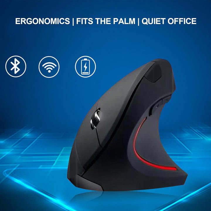 Rechargeable Ergonomic Vertical Wireless Mouse – Elvion