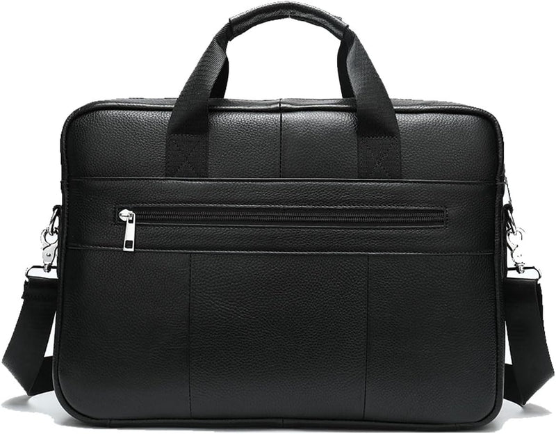 Premium Cowhide Leather 15” Business Briefcase with Organiser Compartments