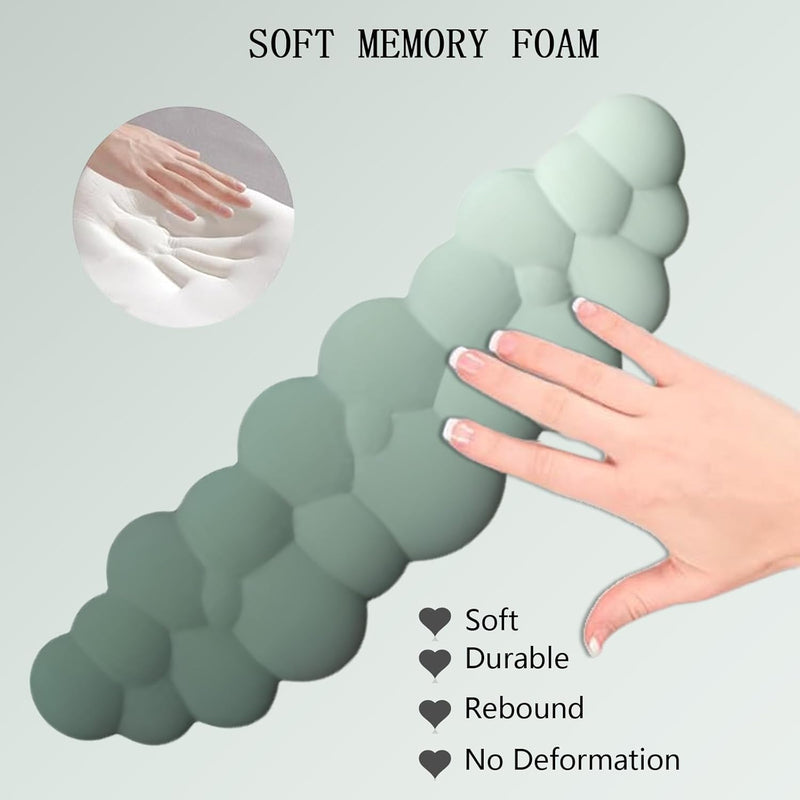 Cloud-Shaped Ergonomic Wrist Rest Set with Mouse Pad & Coaster – Zeyora