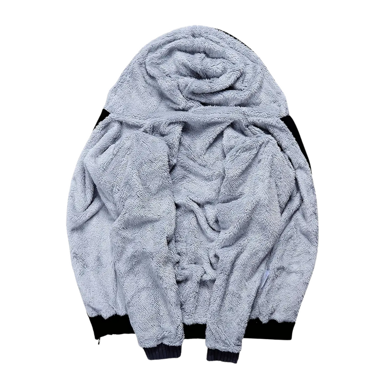 Men's hoodie lined with Sherpa fleece – Niels
