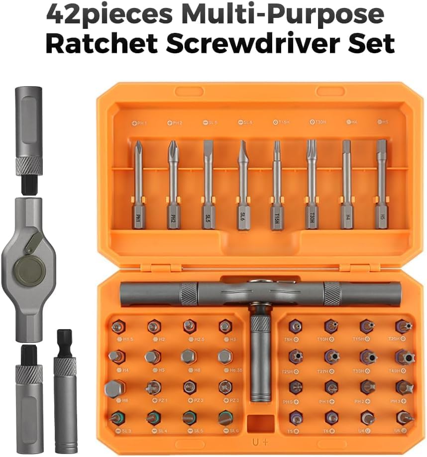 42-in-1 Magnetic Screwdriver Set – Precision Repair Tool Kit with Bits & Handle – Fixaro
