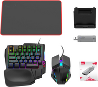RGB Gaming Keyboard and Mouse Combo – Ergonomic Controller Adapter Set – Zyvorn