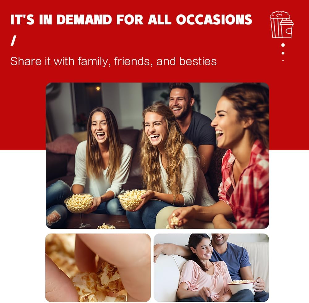 Retro Red Electric Tabletop Popcorn Maker with Timer – Calvano