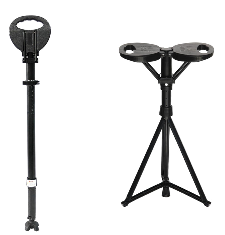 Foldable Walking Cane with Seat – StepMate