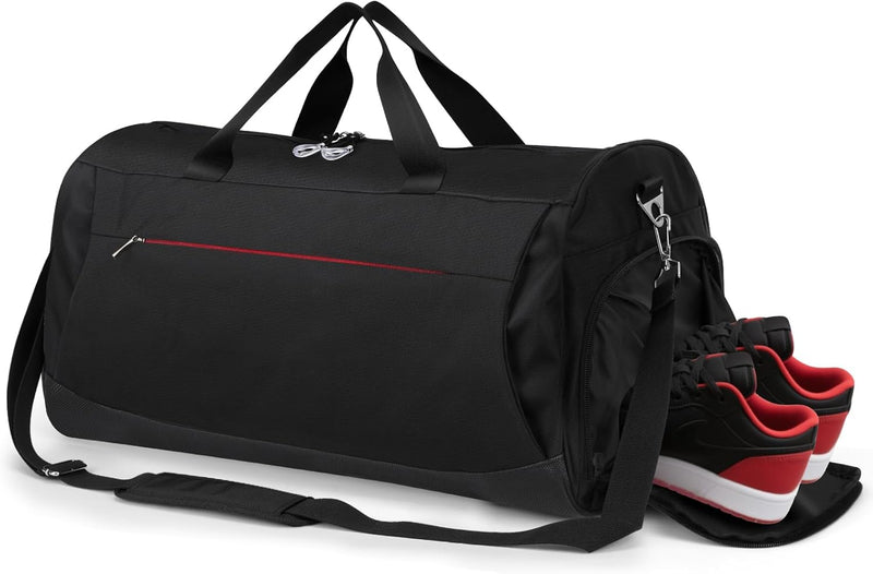 Large 45L Waterproof Sports Duffel with Shoe Compartment & Wet Pocket – Unisex Gym & Travel Bag