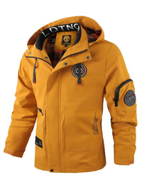 Light men's outdoor jacket, wind- and waterproof with hood – Torben