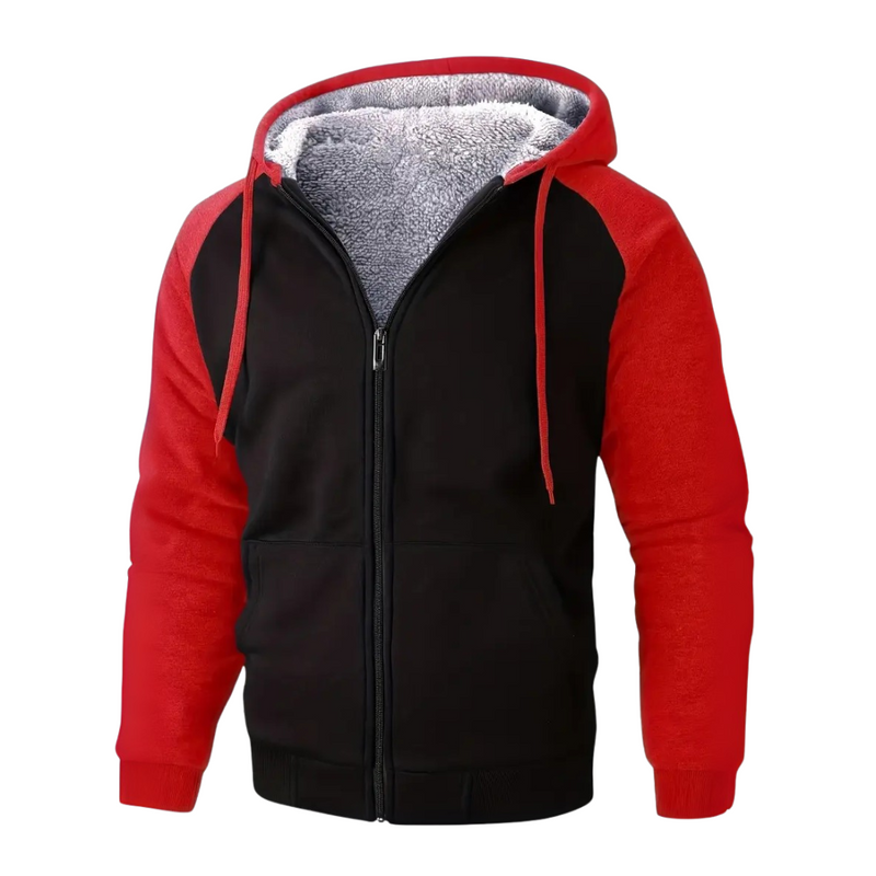 Men's hoodie lined with Sherpa fleece – Niels