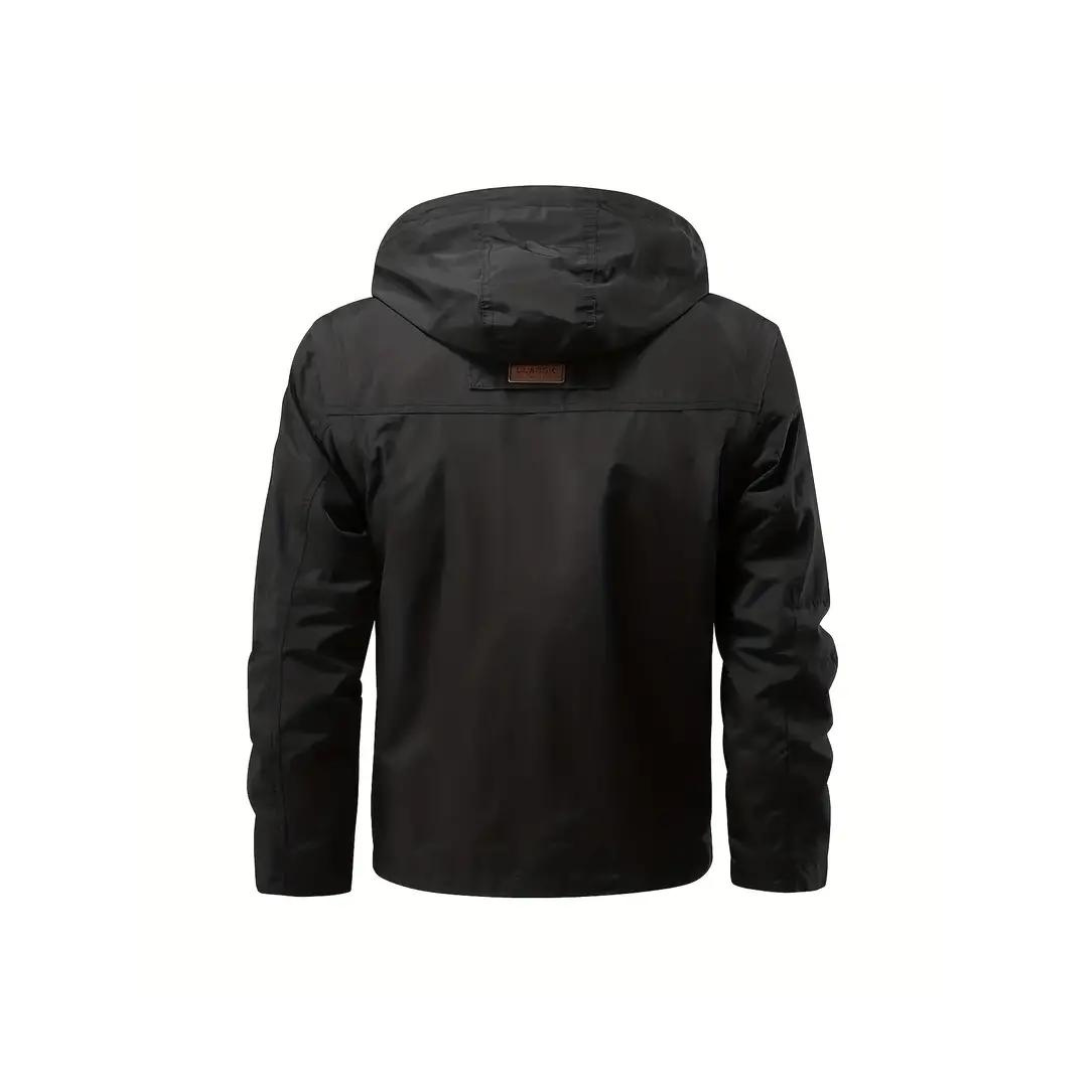 Men's transitional jacket water-repellent with removable hood - Leif