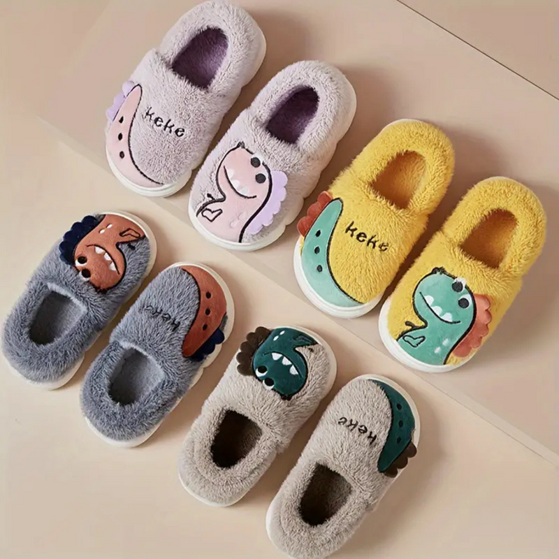 Kid's Slippers with Dino Design – DinoSteps