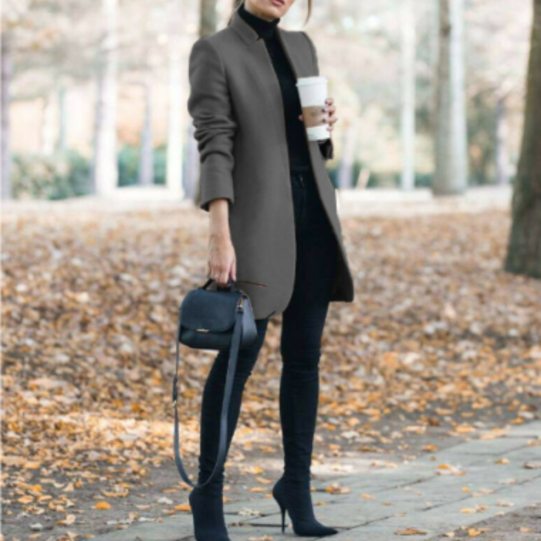 Women's Stand Collar Winter Coat with Timeless Design – Reginel