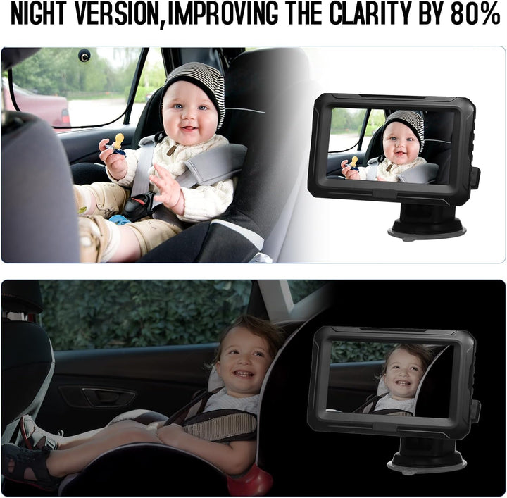 Baby Car Mirror with 1080P Camera & 4.3'' Screen – Solvian