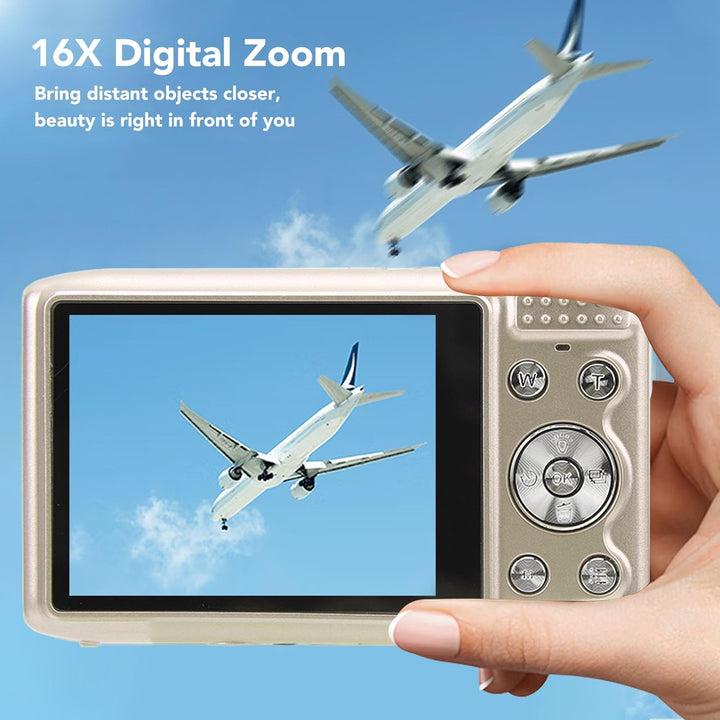 4K Compact Digital Camera with 58MP Photos and 16X Zoom – Lumora