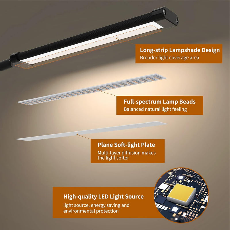 77 LED Desk Clamp Lamp with USB Power & Flexible Gooseneck – Serava