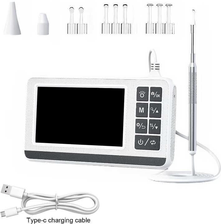 Ear Cleaning Otoscope with 3.9mm Camera and 4.3-Inch HD Screen – Claryon