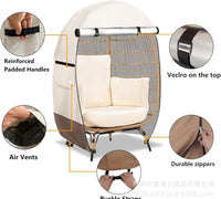 Waterproof Egg Chair Cover with Double Zipper – Solara