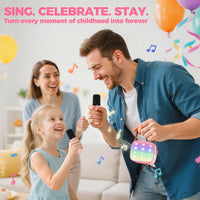 Portable Mini Karaoke Machine with Bluetooth Speaker & 2 Wireless Mics – Veylo