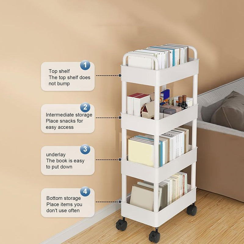 Rolling Utility Cart with Wheels & Handle – Veyora