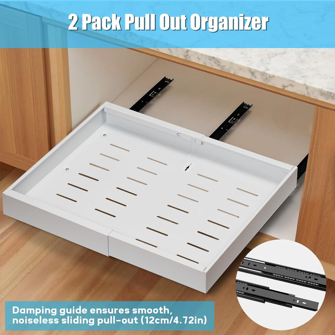 2 Pack Pull-Out Cabinet Drawers – StoreEase