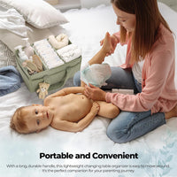 Baby Nappy Caddy Organizer – Plush Sherpa Storage Basket with Compartments – Elvoria