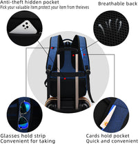 Water-Resistant Travel Laptop Backpack with USB Port & Organised Storage