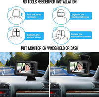 Baby Car Mirror with 1080P Camera & 4.3'' Screen – Solvian