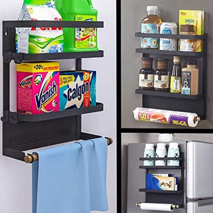 Magnetic Fridge Spice Rack with Paper Towel Holder – Oryden