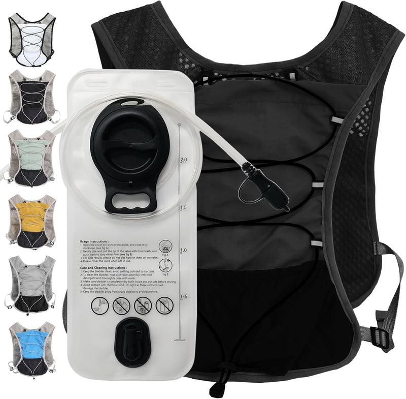 Ultra-Light Hydration Running Vest with 2L Water Bladder – Dravien