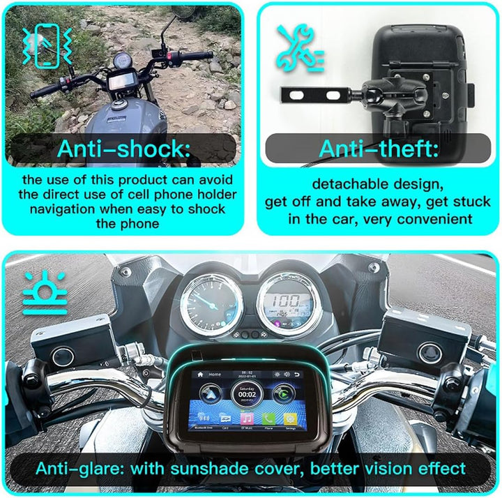 Portable Motorcycle Monitor with 5" (12.7 cm) IPS Screen – RideMate