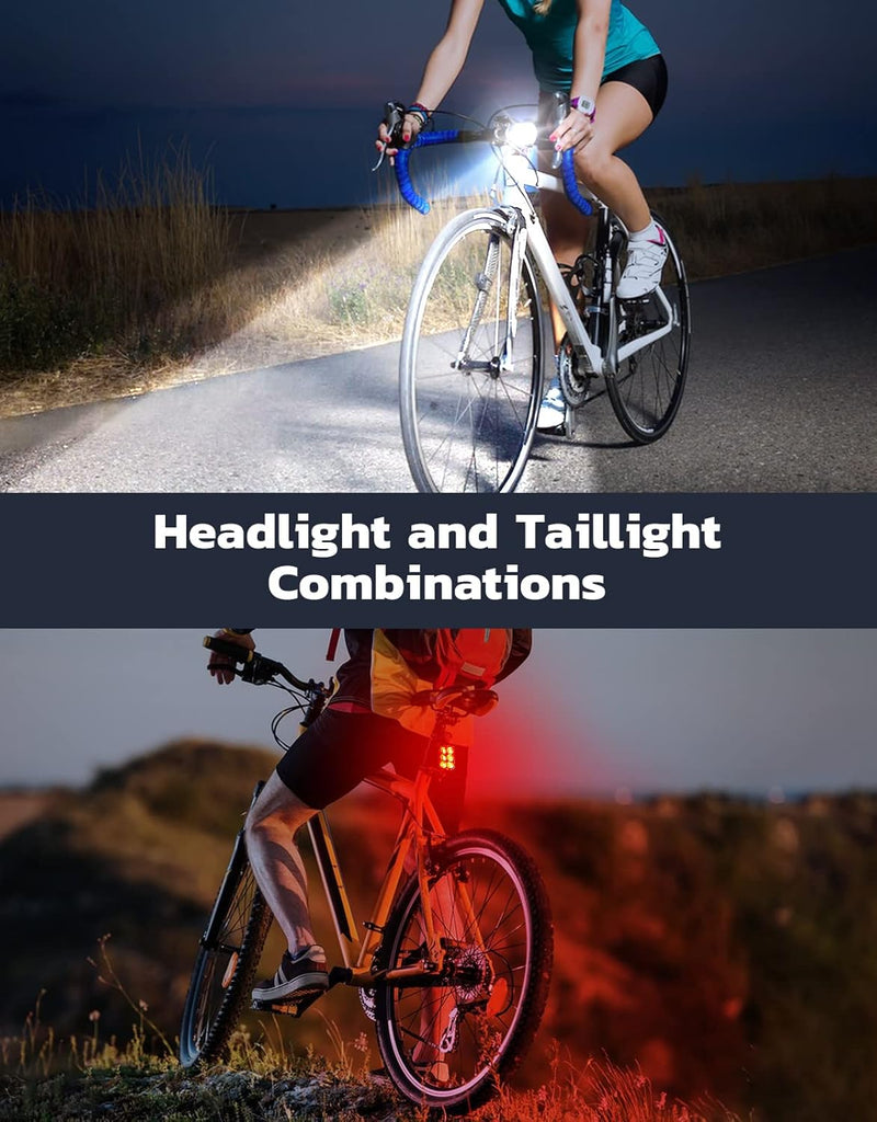 Ultra Slim USB Rechargeable Bike Light Set with 4+6 Modes – SlimBeam
