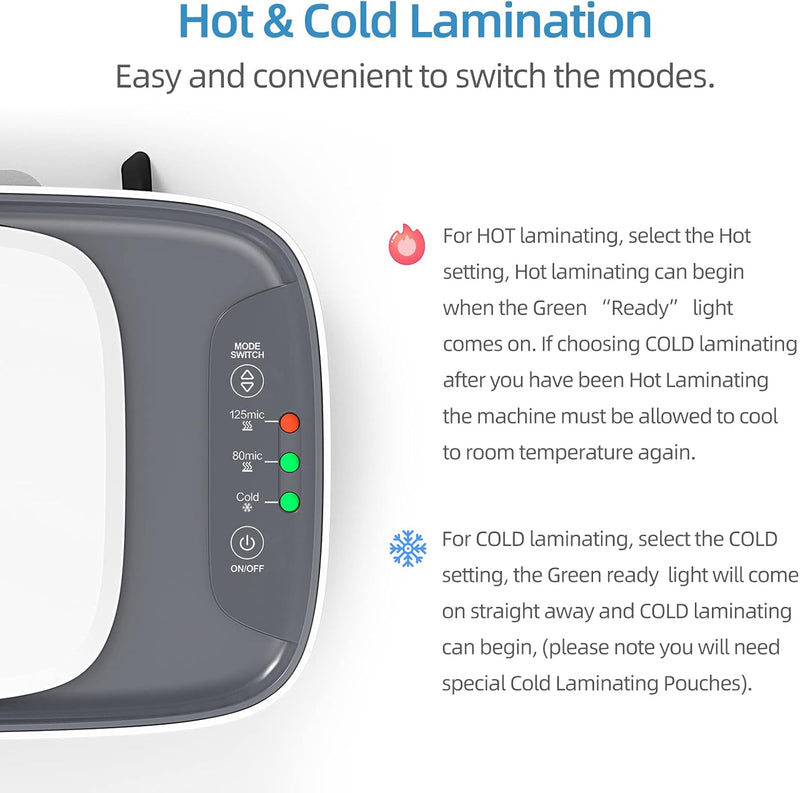 A3 Desktop Laminator Set with Hot & Cold Modes and 6-in-1 Functions – Lexaro