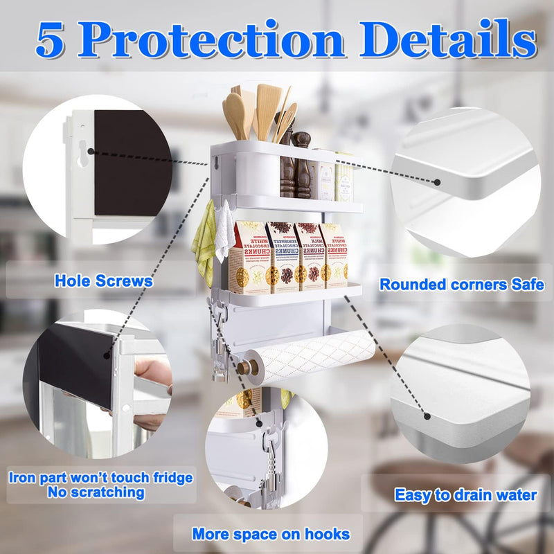 Magnetic Fridge Spice Rack with Paper Towel Holder – Oryden