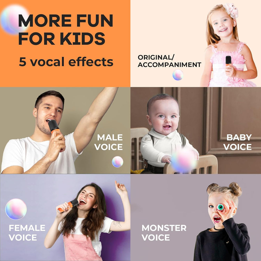 Portable Mini Karaoke Machine with Bluetooth Speaker & 2 Wireless Mics – Veylo