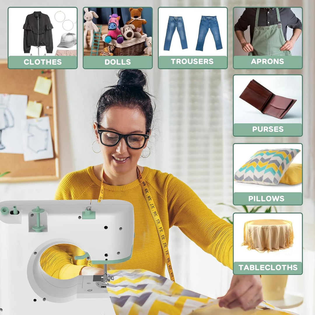 Portable Sewing Machine with 12 Stitches & Extension Table – StitchPro