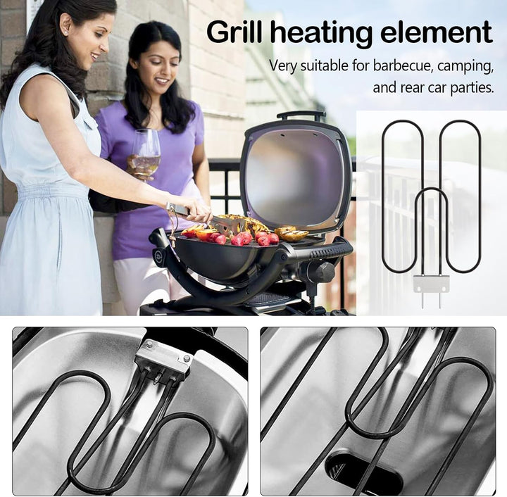 High-Power Stainless Steel Grill Heating Coil 2200W for Outdoor Electric BBQ – Zeythra