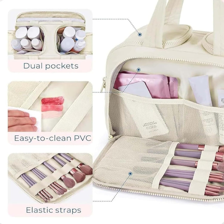 Travel Cosmetic Bag – Large Waterproof Toiletry & Makeup Organizer (4-in-1) – Selvane