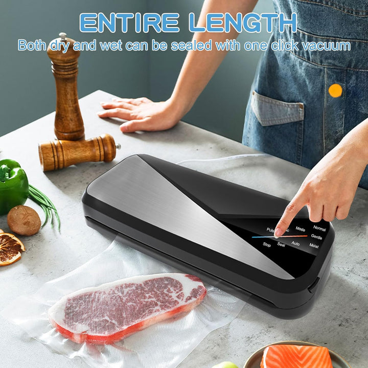 6-in-1 Vacuum Sealer with 80kPa Suction and 30cm Sealing Strip – Fresvyn