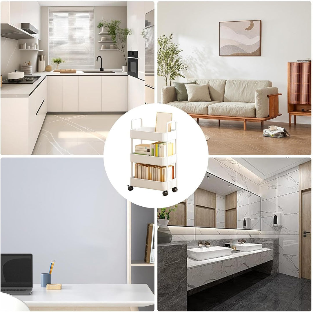 Rolling Utility Cart with Wheels & Handle – Veyora