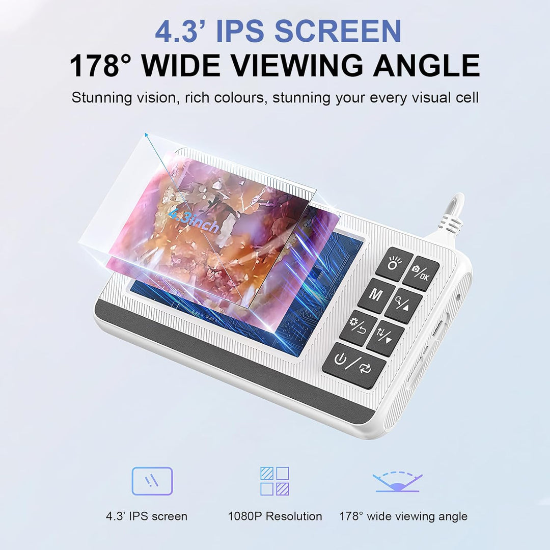 Ear Cleaning Otoscope with 3.9mm Camera and 4.3-Inch HD Screen – Claryon