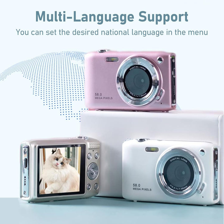 4K Compact Digital Camera with 58MP Photos and 16X Zoom – Lumora