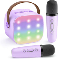 Portable Mini Karaoke Machine with Bluetooth Speaker & 2 Wireless Mics – Veylo
